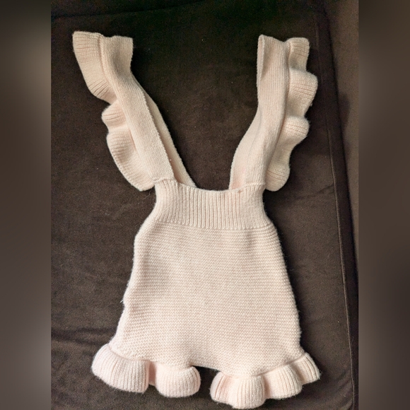 So'Dorable Pink Bloomer Overalls Photo Outfit with Fuzzy Booties - Picture 2 of 5